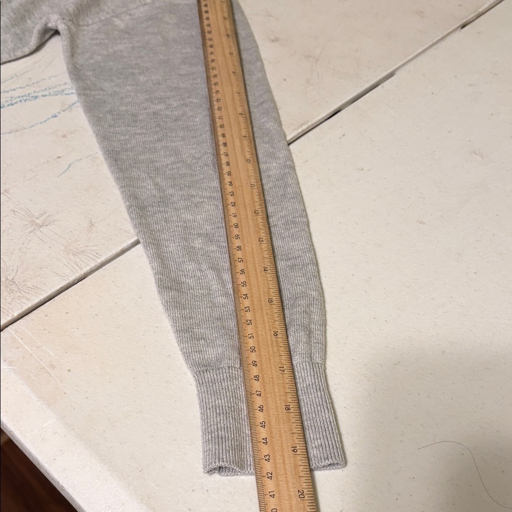 Cashmere Blend Hoodie Women's Light Gray Hoodie Sweater - Picture 8 of 9